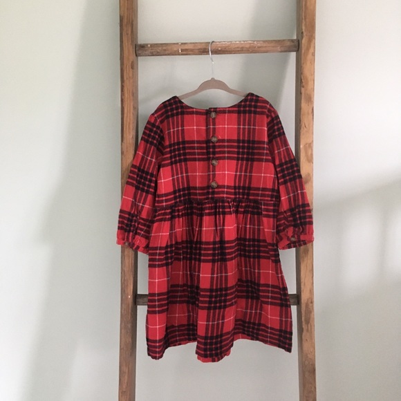 Hanna Andersson Christmas Holiday Red Plaid Dress - Picture 2 of 5